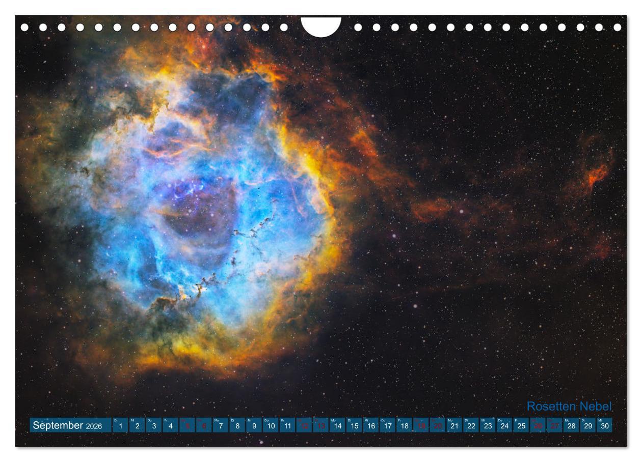 Beispielinhalt (Bild) Deep Sky Kalender (Wandkalender 2026 DIN A4 quer), CALVENDO Monatskalender