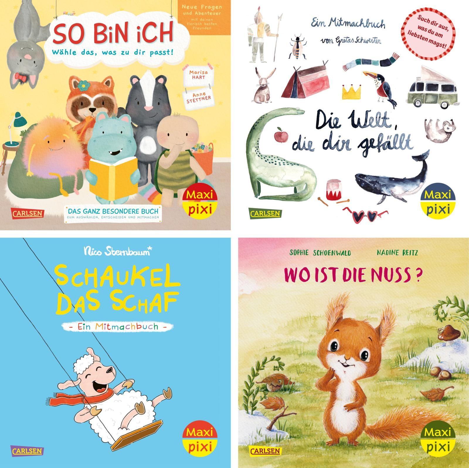 Vorderes Coverbild Maxi-Pixi-Box 122: Neue Bilderbücher zum Mitmachen (4x5 Exemplare)