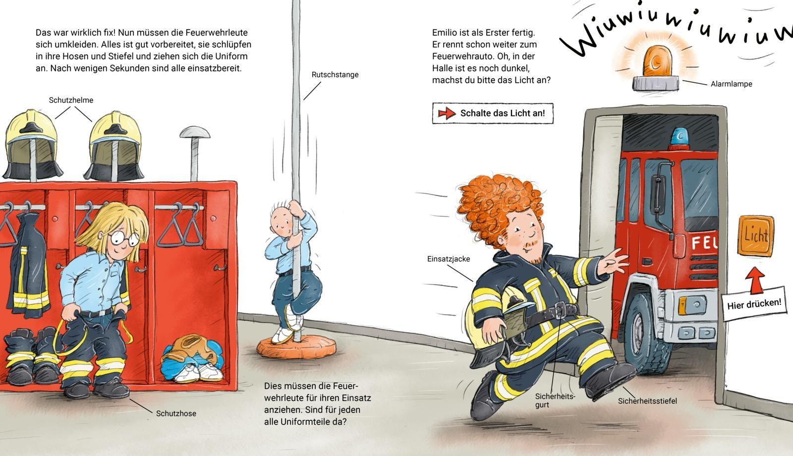 Beispielinhalt (Bild) Mach mit - Bei der Feuerwehr