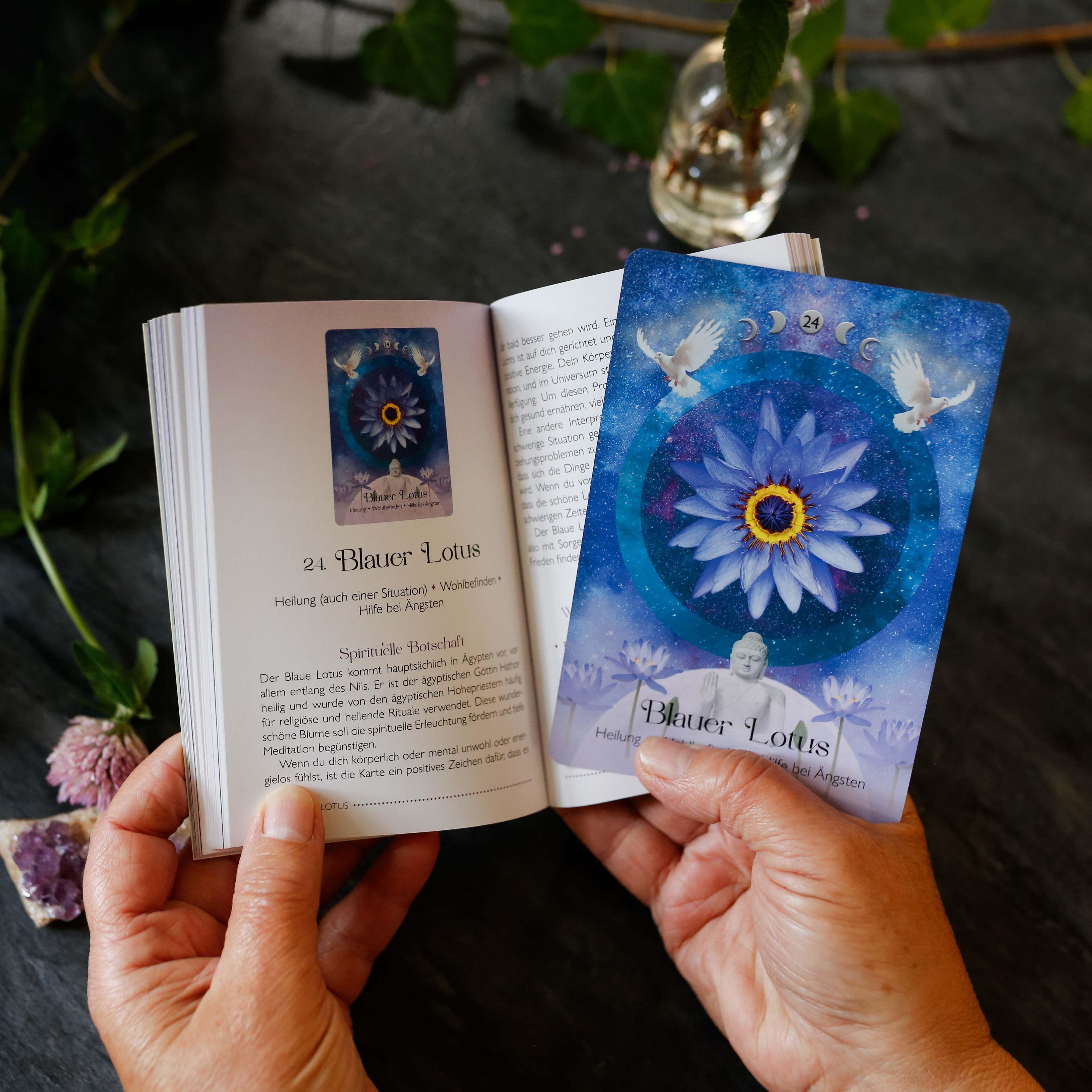 Beispielinhalt (Bild) Lunar Magic Orakel - 40 Mondorakel-Karten mit Booklet (Deutsch)