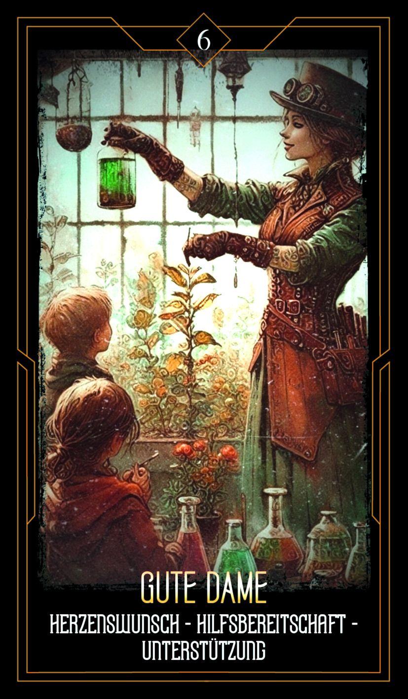 Beispielinhalt (Bild) Steampunk Kipper - 36 Kipperkarten und 144-seitiges Booklet (Cyberpunk)