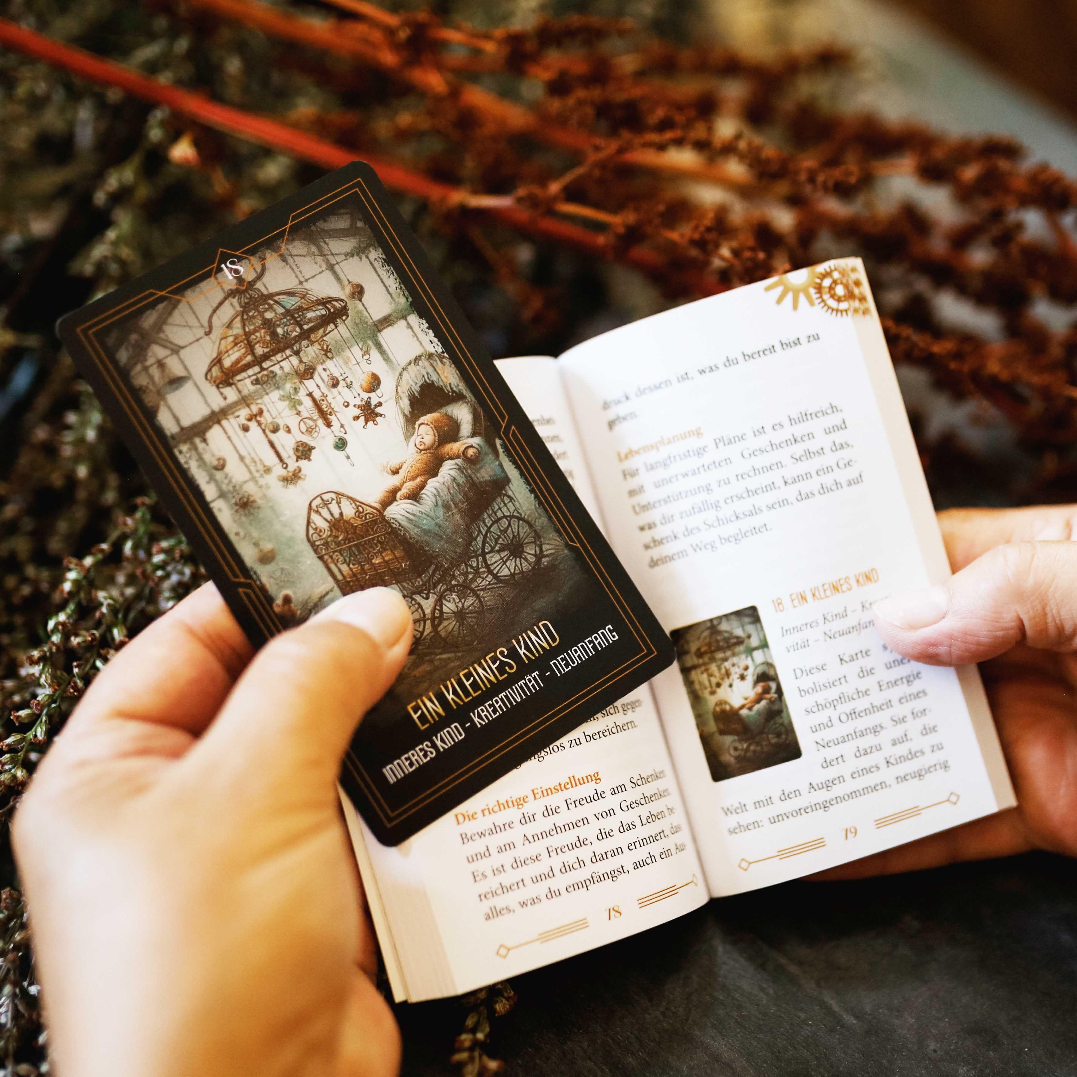 Beispielinhalt (Bild) Steampunk Kipper - 36 Kipperkarten und 144-seitiges Booklet (Cyberpunk)