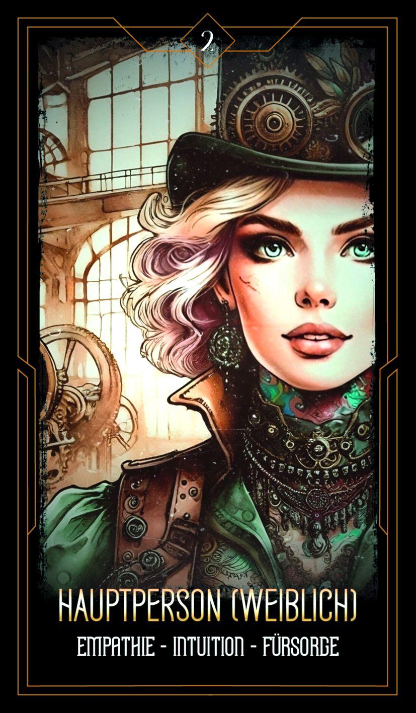 Beispielinhalt (Bild) Steampunk Kipper - 36 Kipperkarten und 144-seitiges Booklet (Cyberpunk)