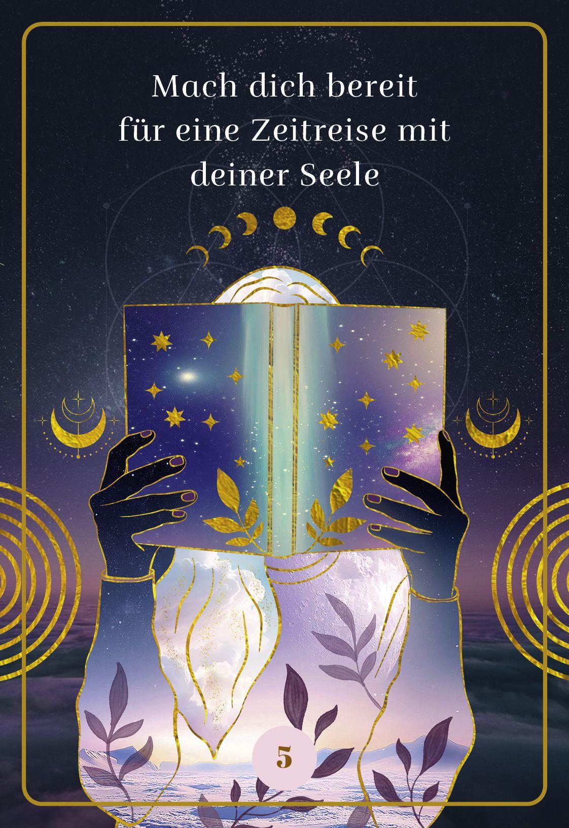 Beispielinhalt (Bild) Die Magie der Akasha Chronik - Das Orakel - 40 Orakelkarten und 160-seitiges Booklet
