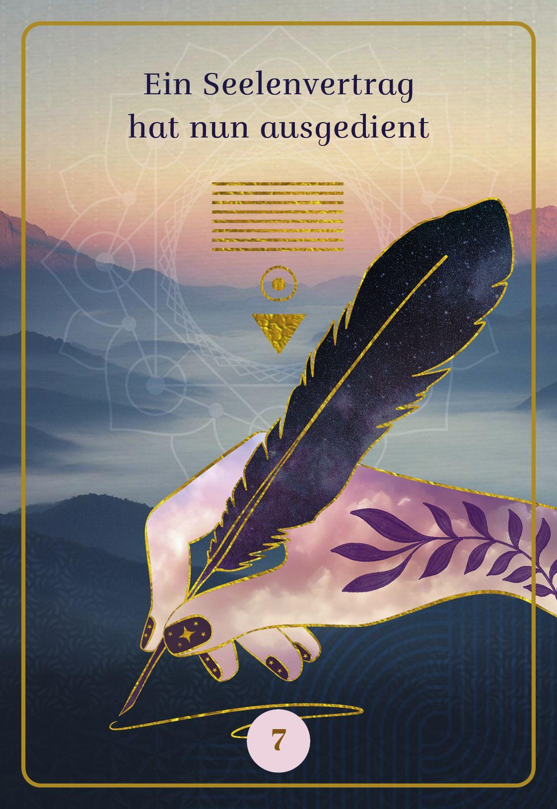 Beispielinhalt (Bild) Die Magie der Akasha Chronik - Das Orakel - 40 Orakelkarten und 160-seitiges Booklet