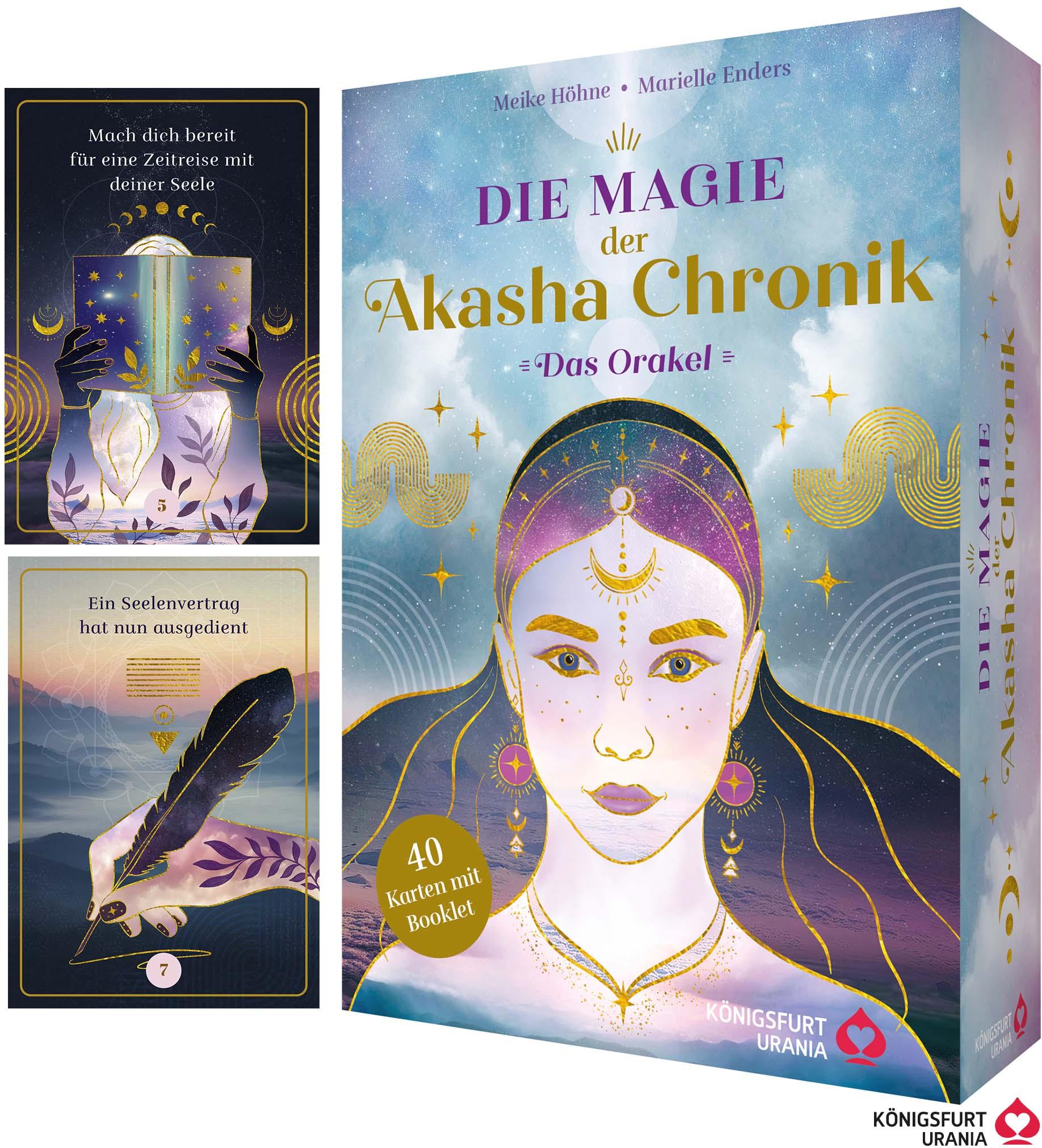 Vorderes Coverbild Die Magie der Akasha Chronik - Das Orakel - 40 Orakelkarten und 160-seitiges Booklet