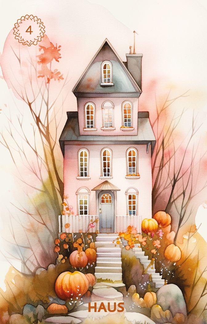 Beispielinhalt (Bild) Autumn´s Embrace Lenormand DE - 38 Lenormand-Karten und Booklet