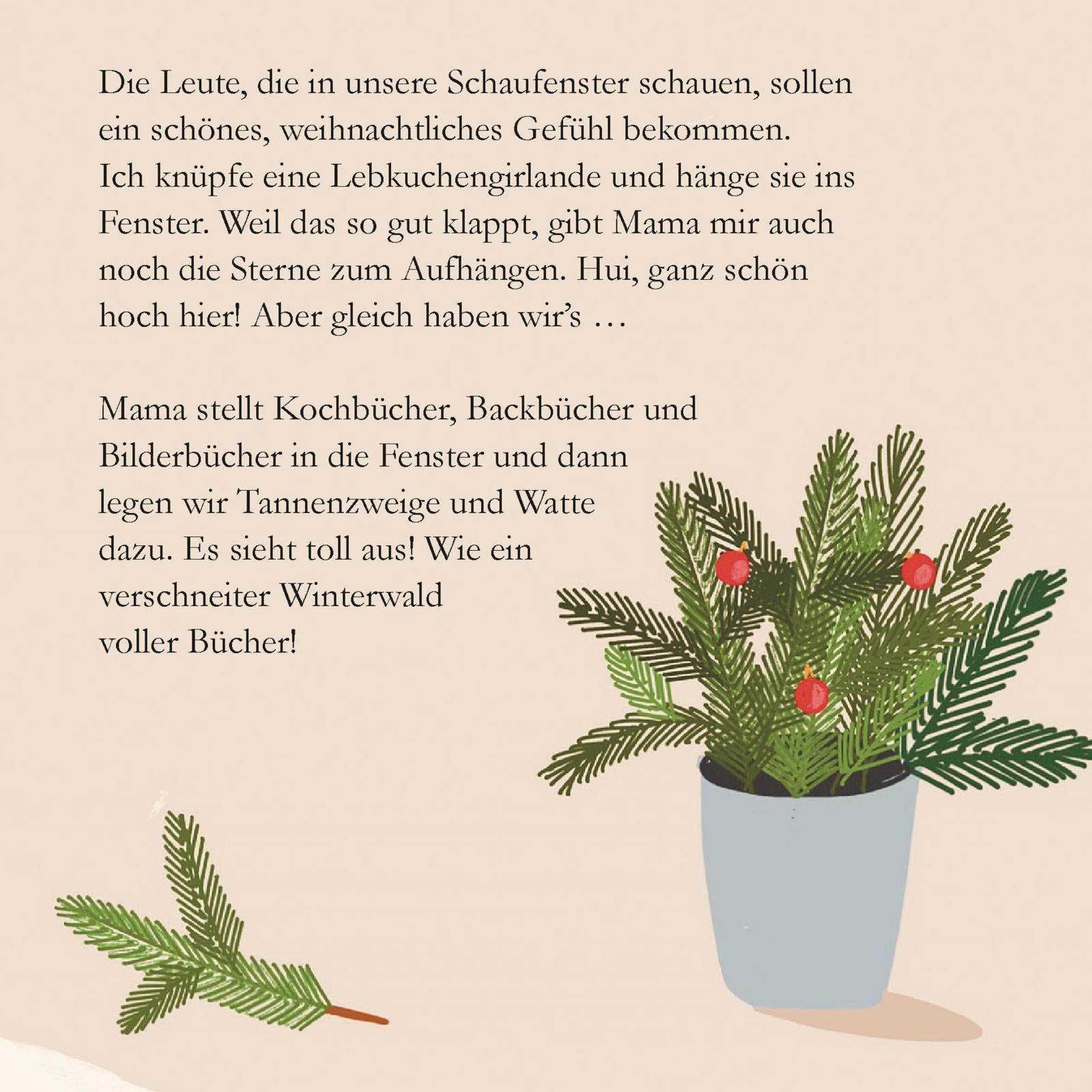 Beispielinhalt (Bild) Maxi Pixi 453: Weihnachten in unserer Buchhandlung