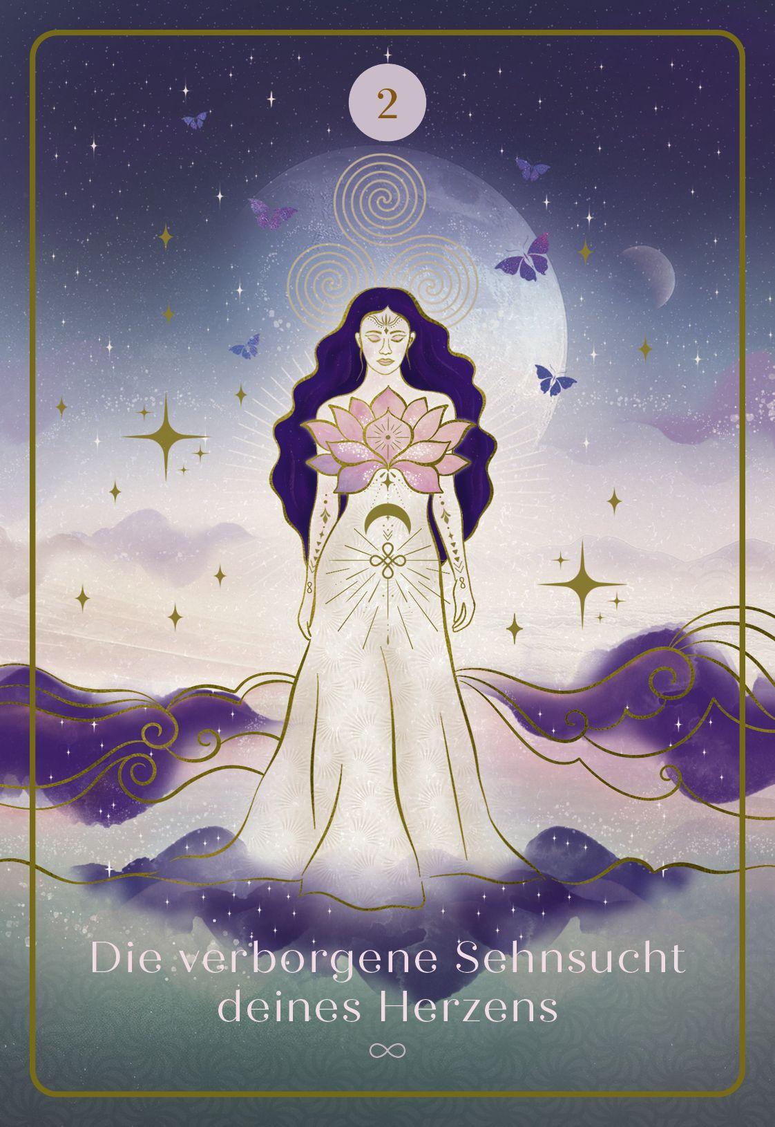 Beispielinhalt (Bild) Die Sprache deiner Seele - 44 Inspirationskarten (Orakelkarten)