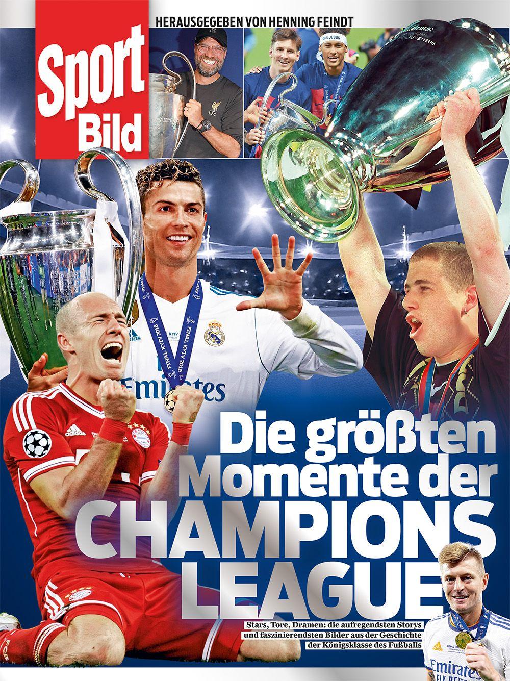 Vorderes Coverbild Die größten Momente der Champions League