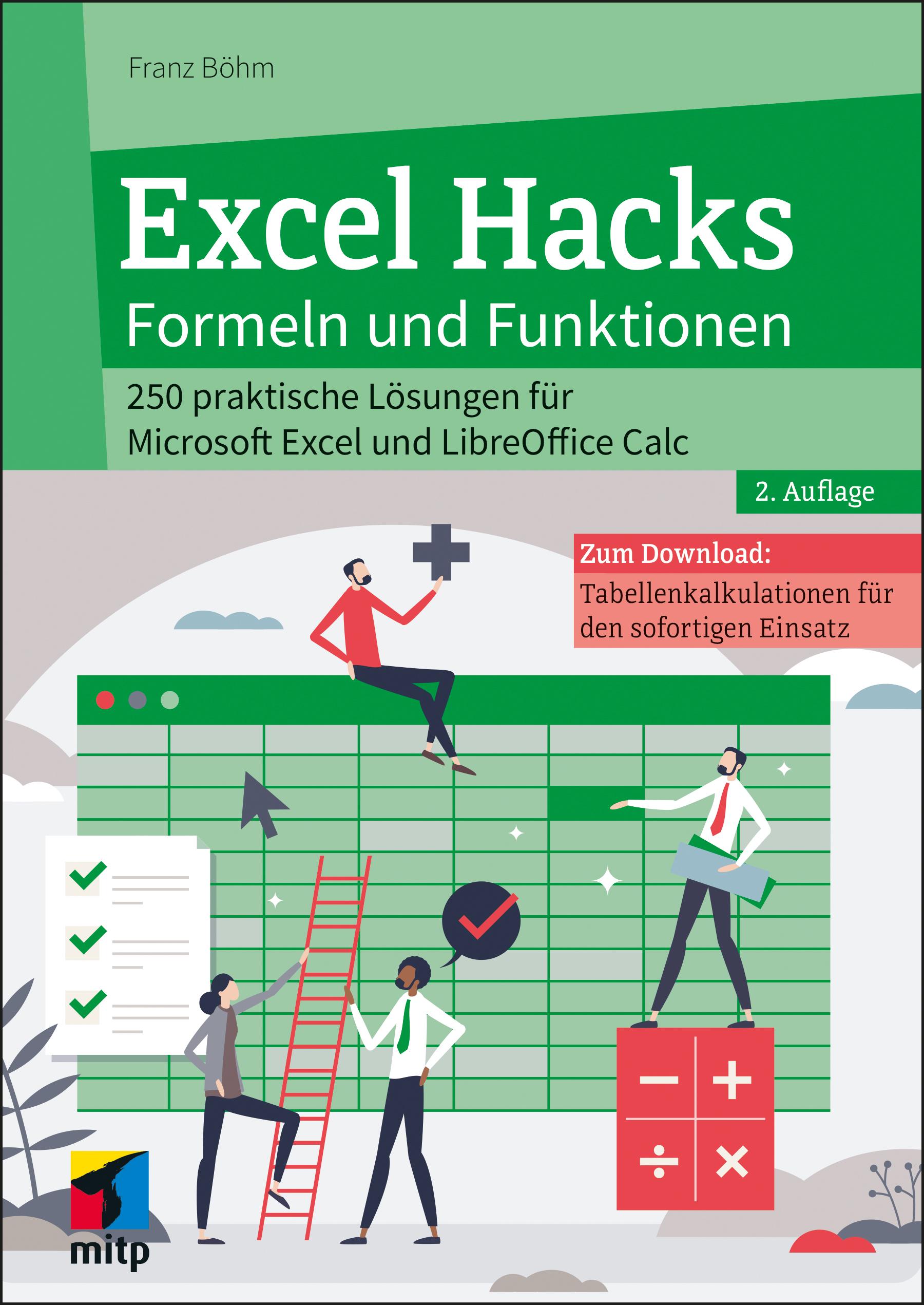 Vorderes Coverbild Excel Hacks - Formeln und Funktionen