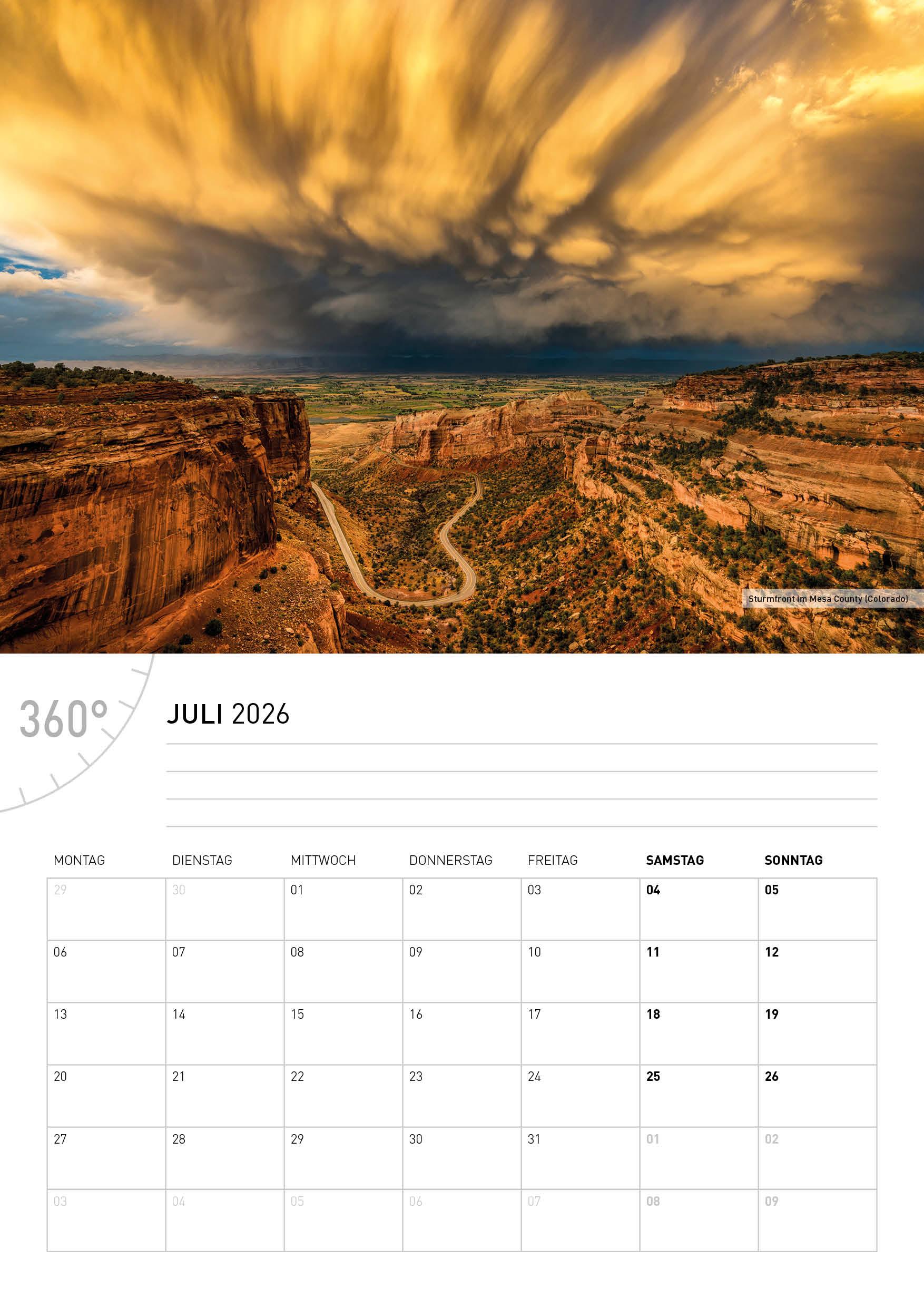 Beispielinhalt (Bild) USA Broschürenkalender 2026