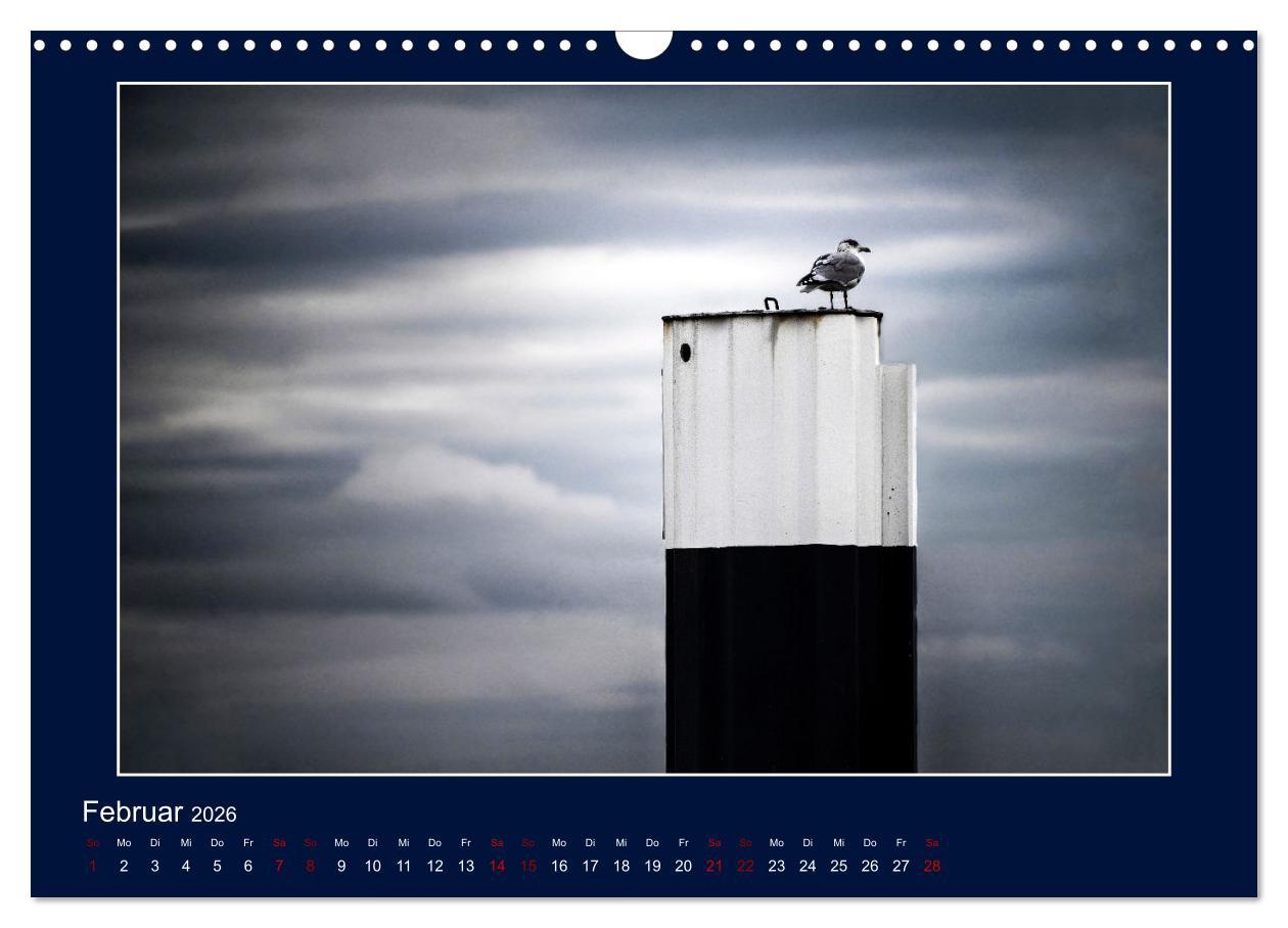 Beispielinhalt (Bild) Wolken, Watt und Wellen. Fotografische Impressionen vom Jadebusen. (Wandkalender 2026 DIN A3 quer), CALVENDO Monatskalender