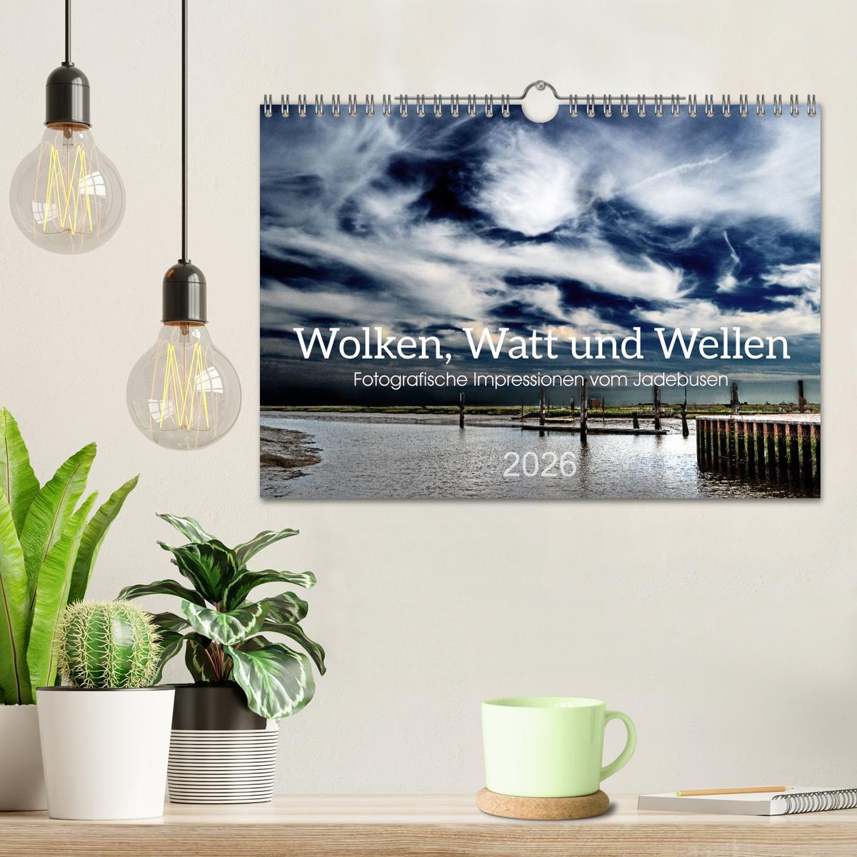 Beispielinhalt (Bild) Wolken, Watt und Wellen. Fotografische Impressionen vom Jadebusen. (Wandkalender 2026 DIN A4 quer), CALVENDO Monatskalender