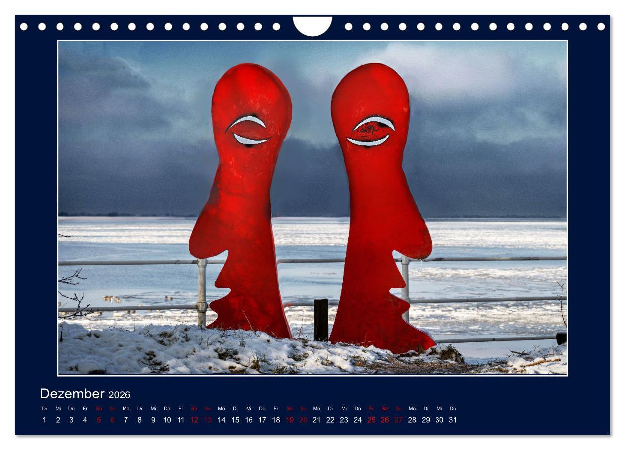 Beispielinhalt (Bild) Wolken, Watt und Wellen. Fotografische Impressionen vom Jadebusen. (Wandkalender 2026 DIN A4 quer), CALVENDO Monatskalender