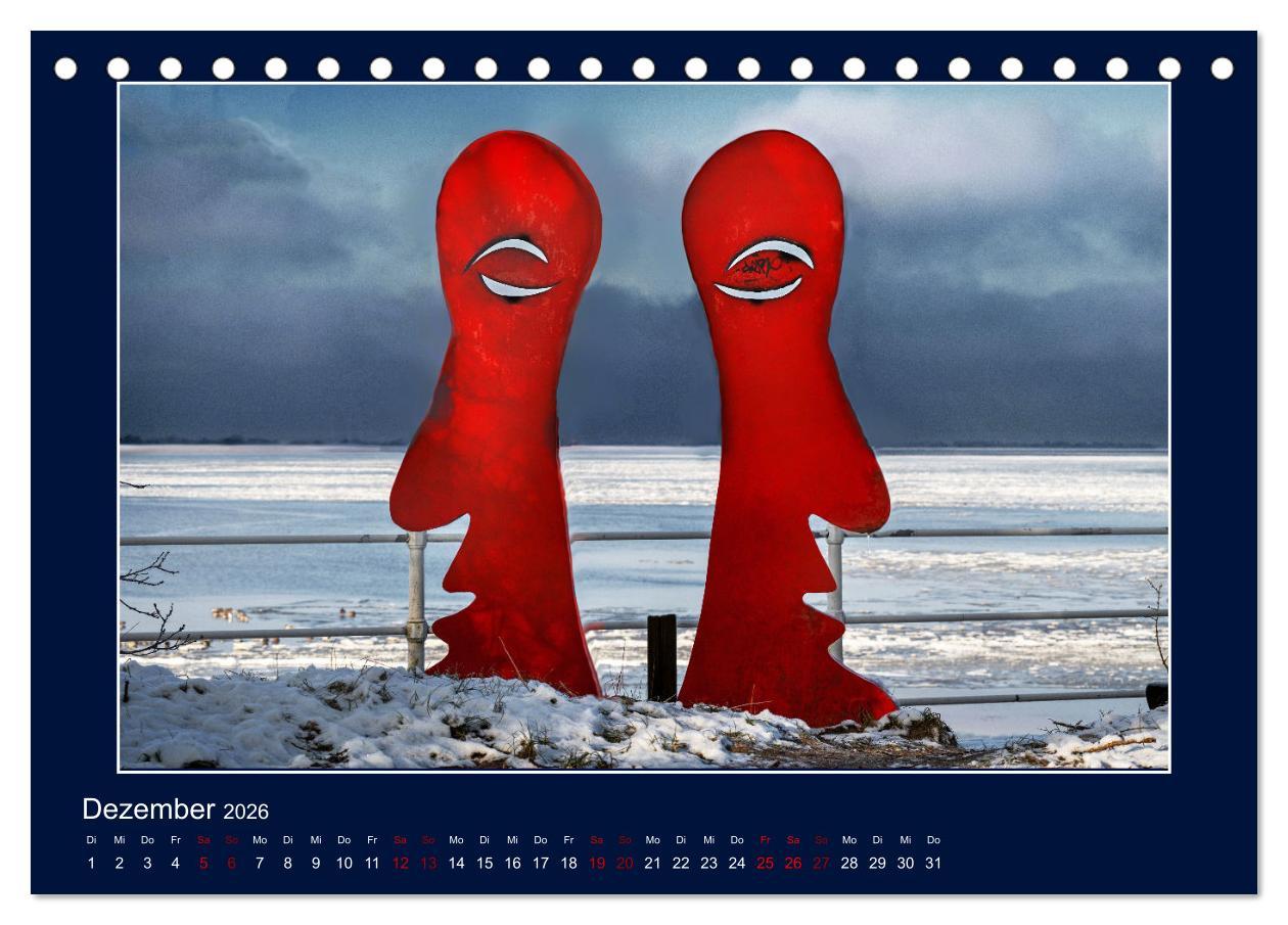 Beispielinhalt (Bild) Wolken, Watt und Wellen. Fotografische Impressionen vom Jadebusen. (Tischkalender 2026 DIN A5 quer), CALVENDO Monatskalender