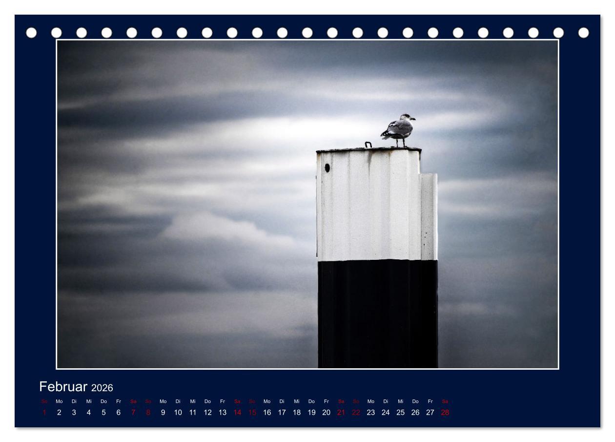 Beispielinhalt (Bild) Wolken, Watt und Wellen. Fotografische Impressionen vom Jadebusen. (Tischkalender 2026 DIN A5 quer), CALVENDO Monatskalender