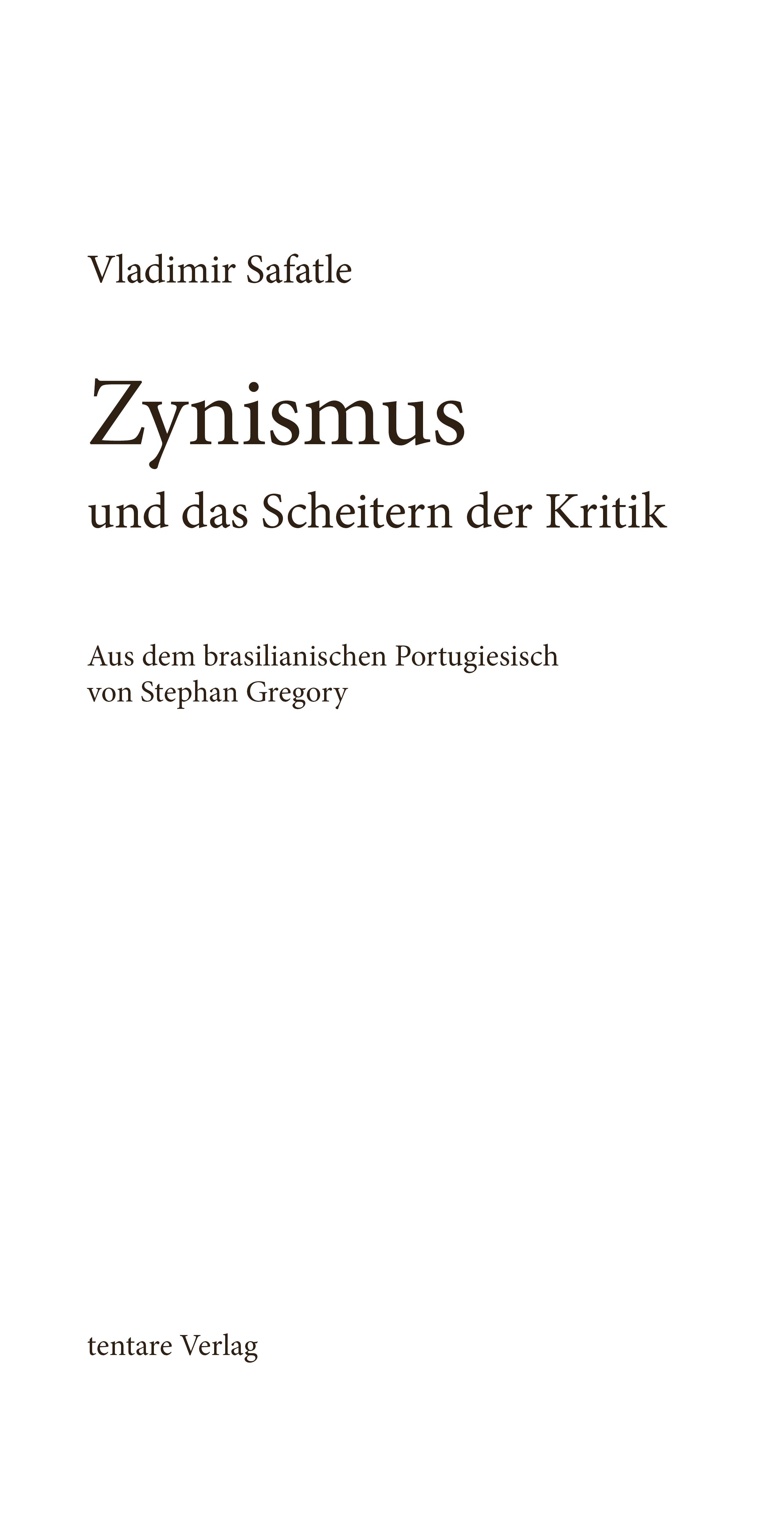 Beispielinhalt (Bild) Zynismus und das Scheitern der Kritik