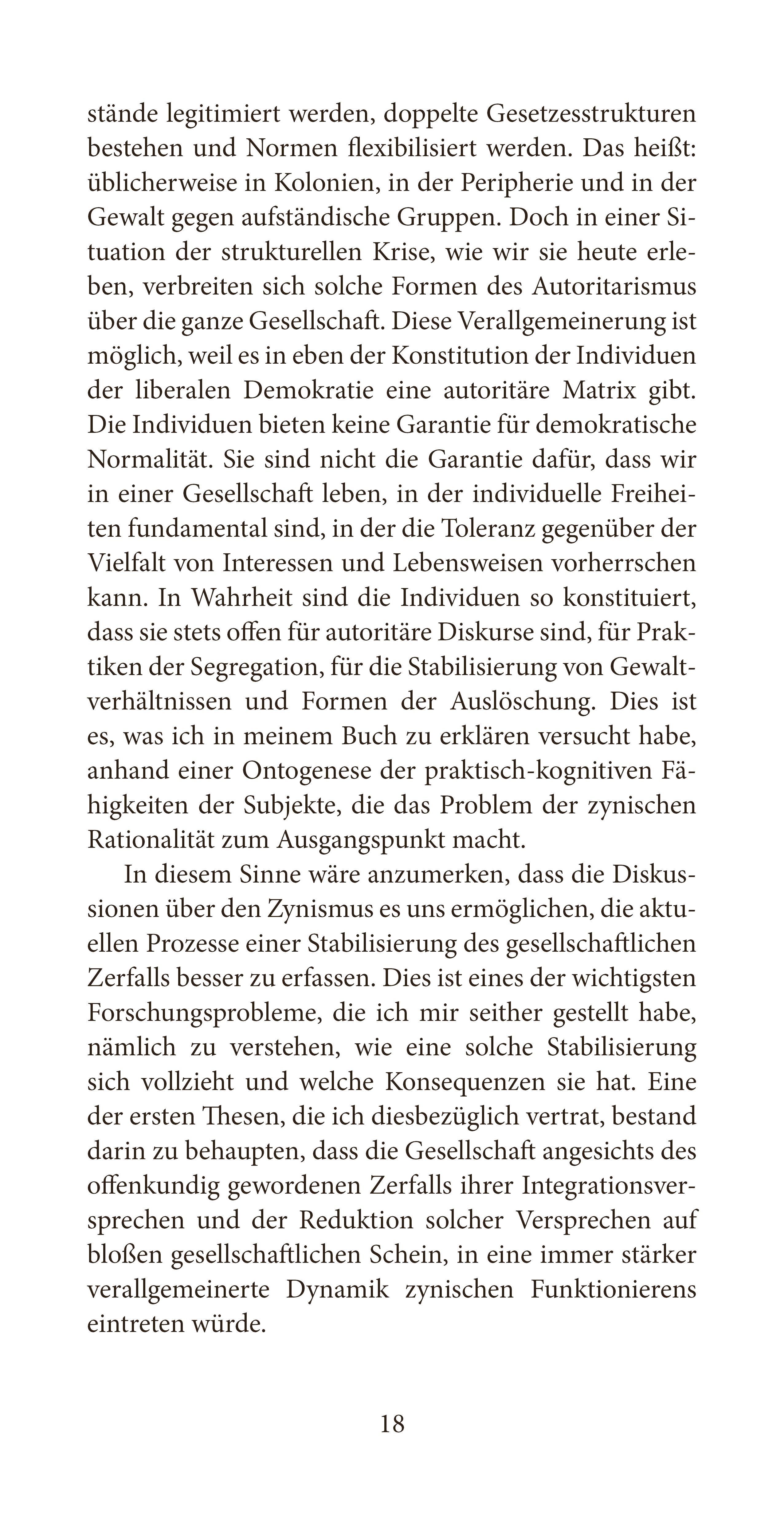 Beispielinhalt (Bild) Zynismus und das Scheitern der Kritik