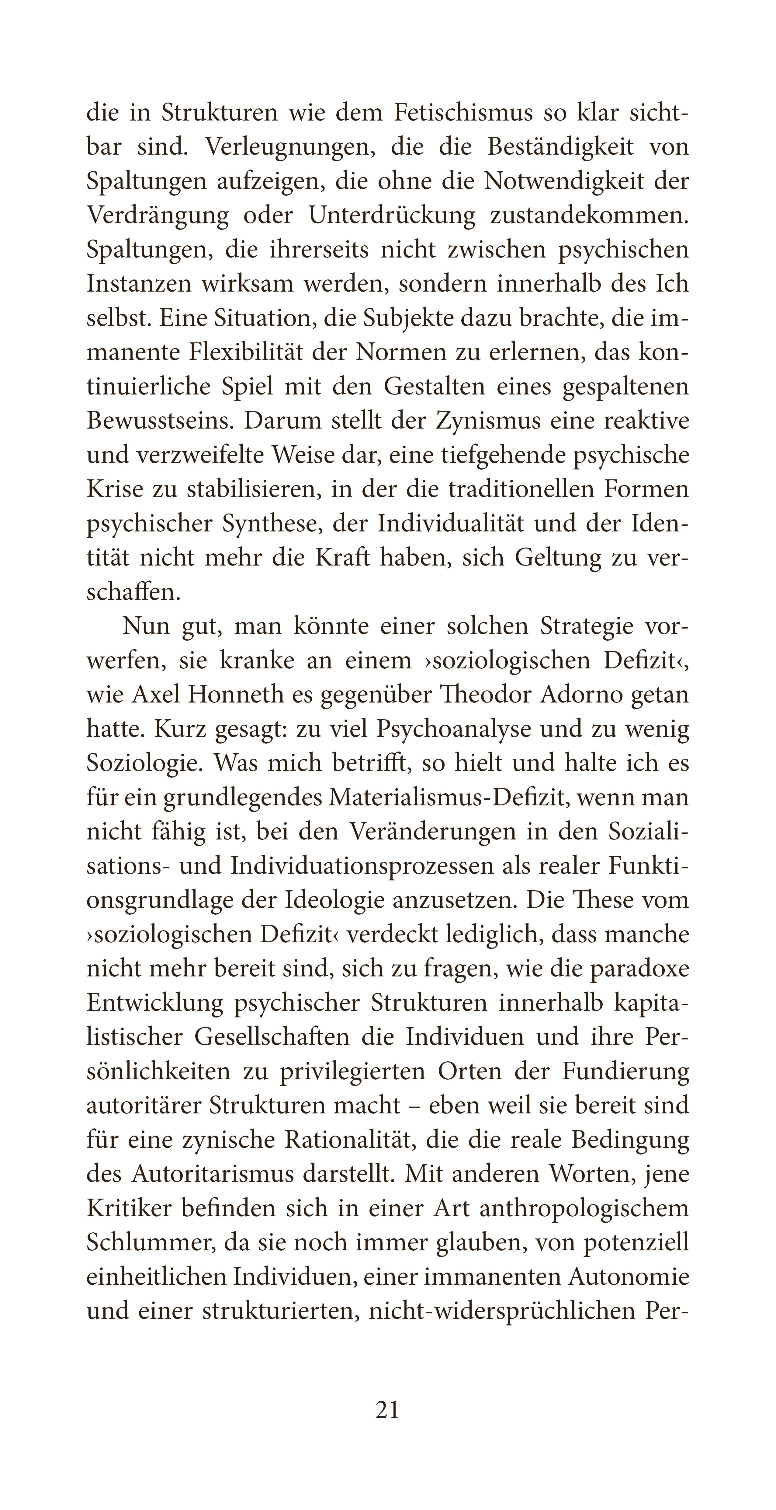 Beispielinhalt (Bild) Zynismus und das Scheitern der Kritik