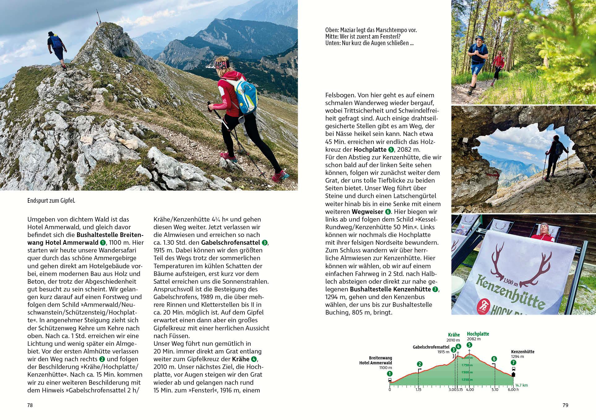 Beispielinhalt (Bild) Natürlich mit Öffis! Die besten Bergtouren ab München mit Bahn und Bus