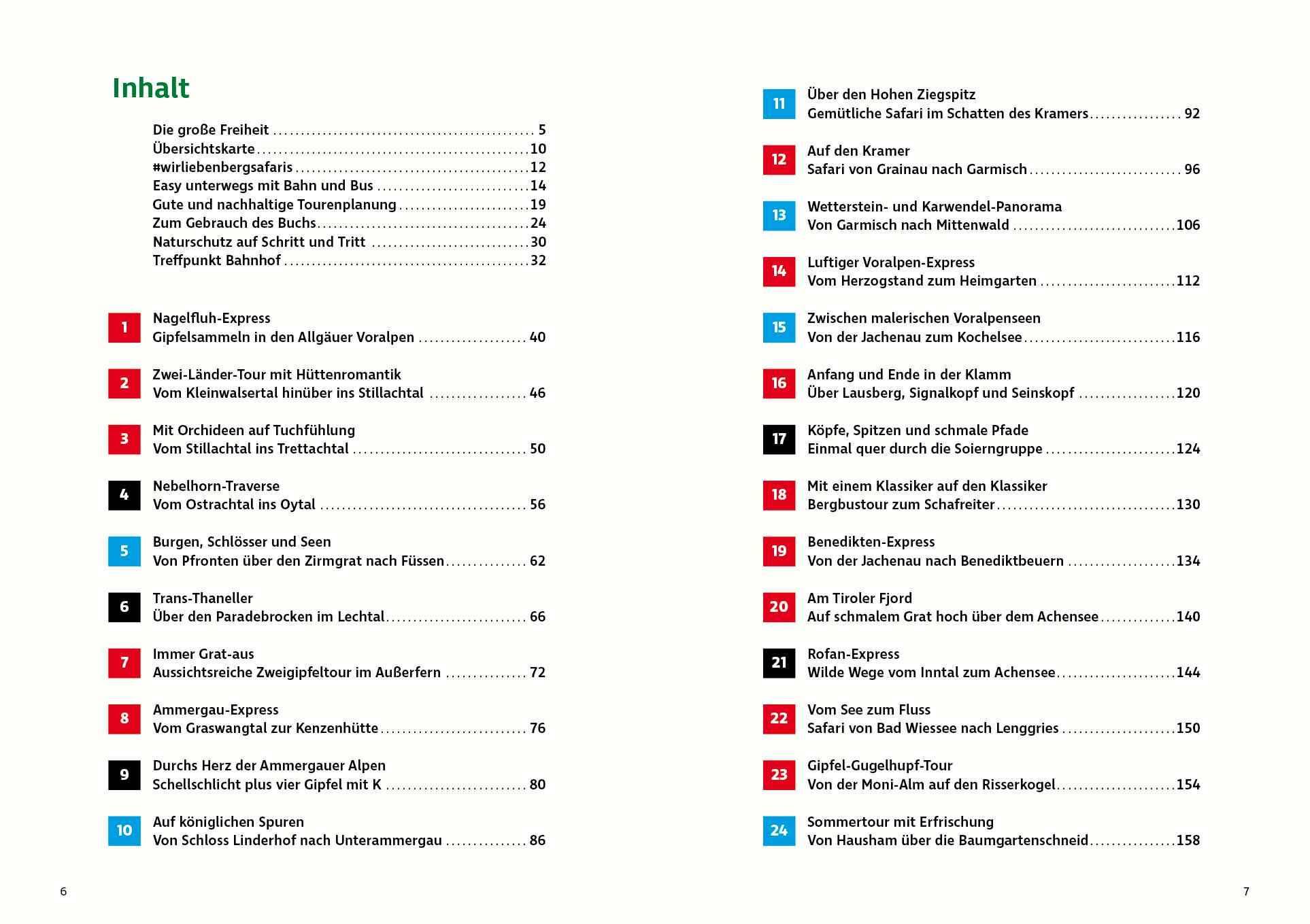 Beispielinhalt (Bild) Natürlich mit Öffis! Die besten Bergtouren ab München mit Bahn und Bus