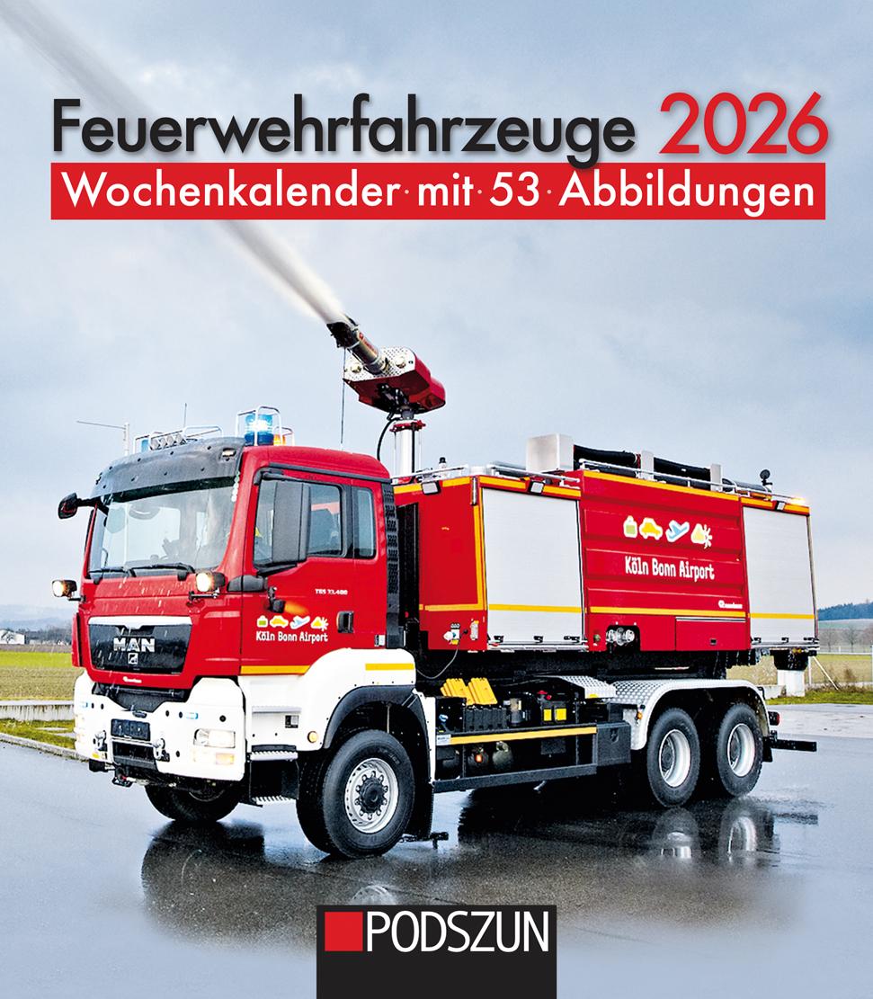 Vorderes Coverbild Feuerwehrfahrzeuge 2026