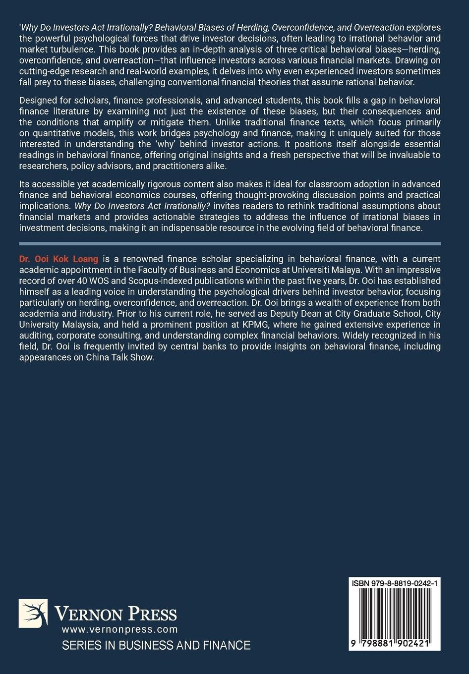 Rückseitencover Why Do Investors Act Irrationally? Behavioral Biases of Herding, Overconfidence, and Overreaction