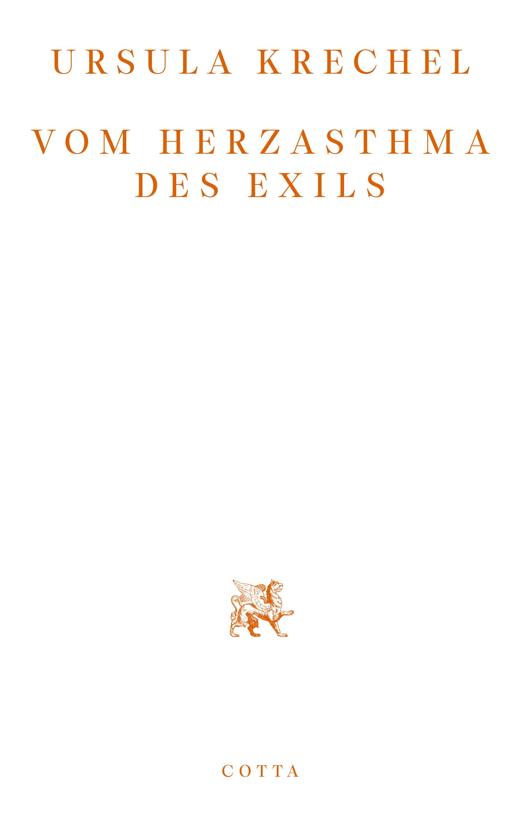 Vorderes Coverbild Vom Herzasthma des Exils