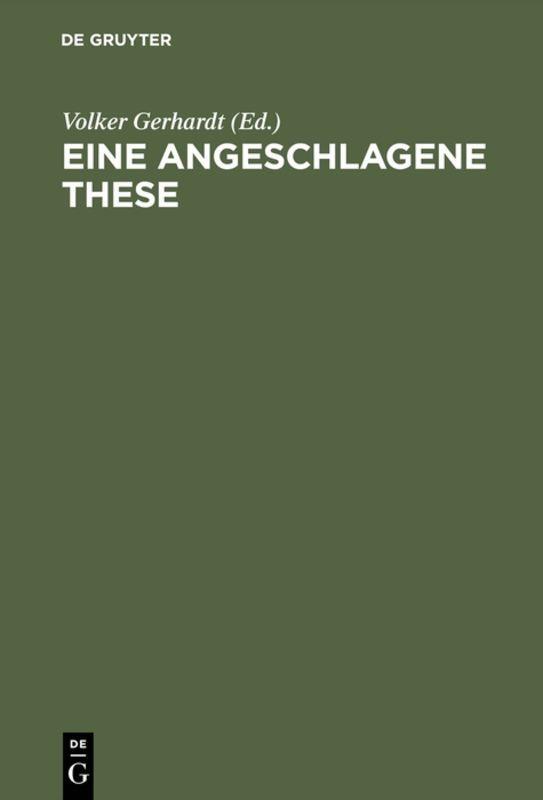 Vorderes Coverbild Eine angeschlagene These