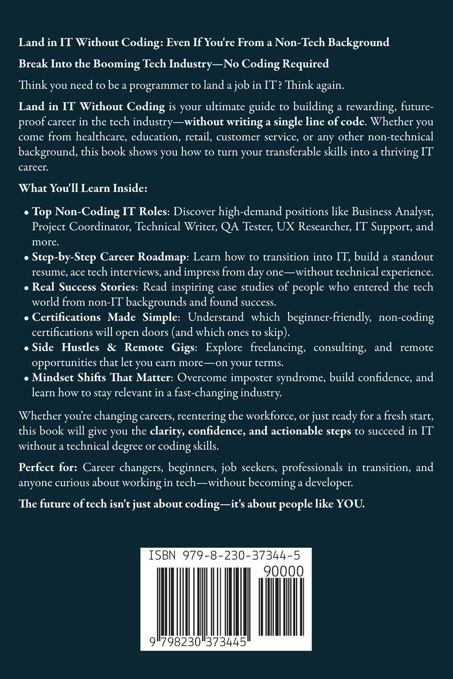 Rückseitencover Land in IT Without Coding