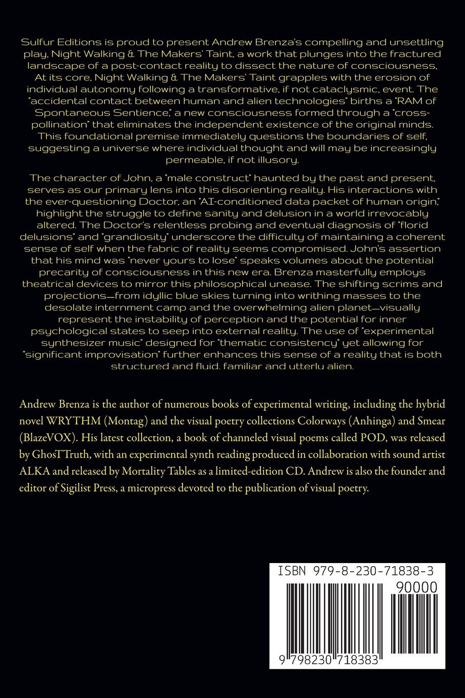 Rückseitencover Night Walking & The Makers' Taint