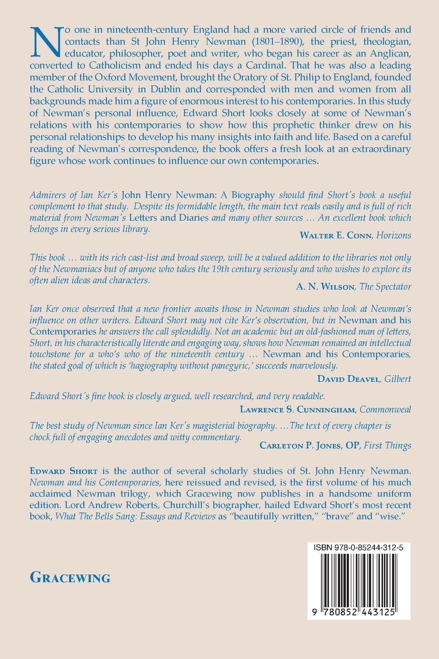 Rückseitencover Newman and his Contemporaries