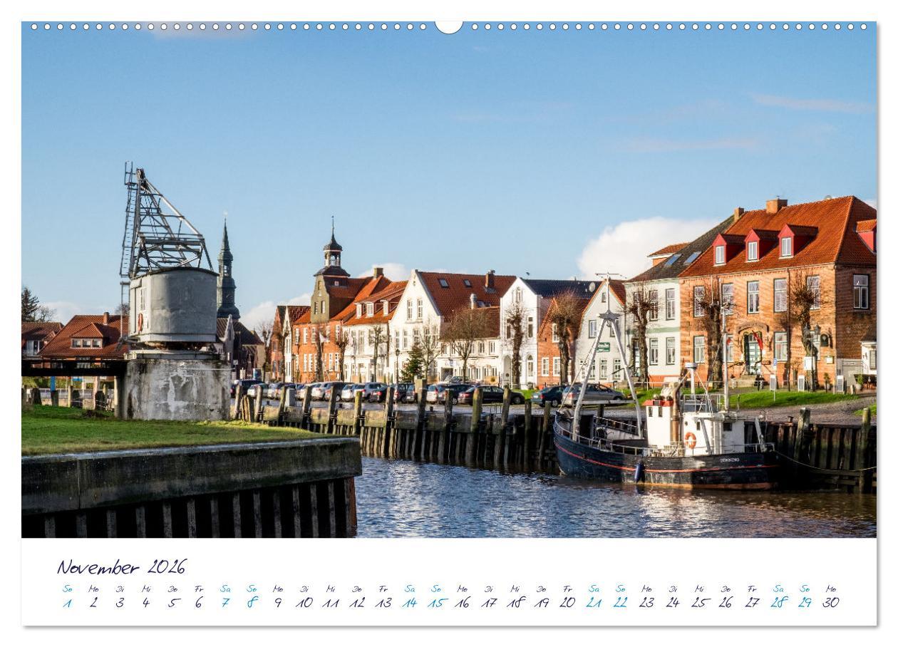 Beispielinhalt (Bild) Nordfriesland - weiter Horizont, faszinierende Natur, idyllische Städte (Wandkalender 2026 DIN A2 quer), CALVENDO Monatskalender