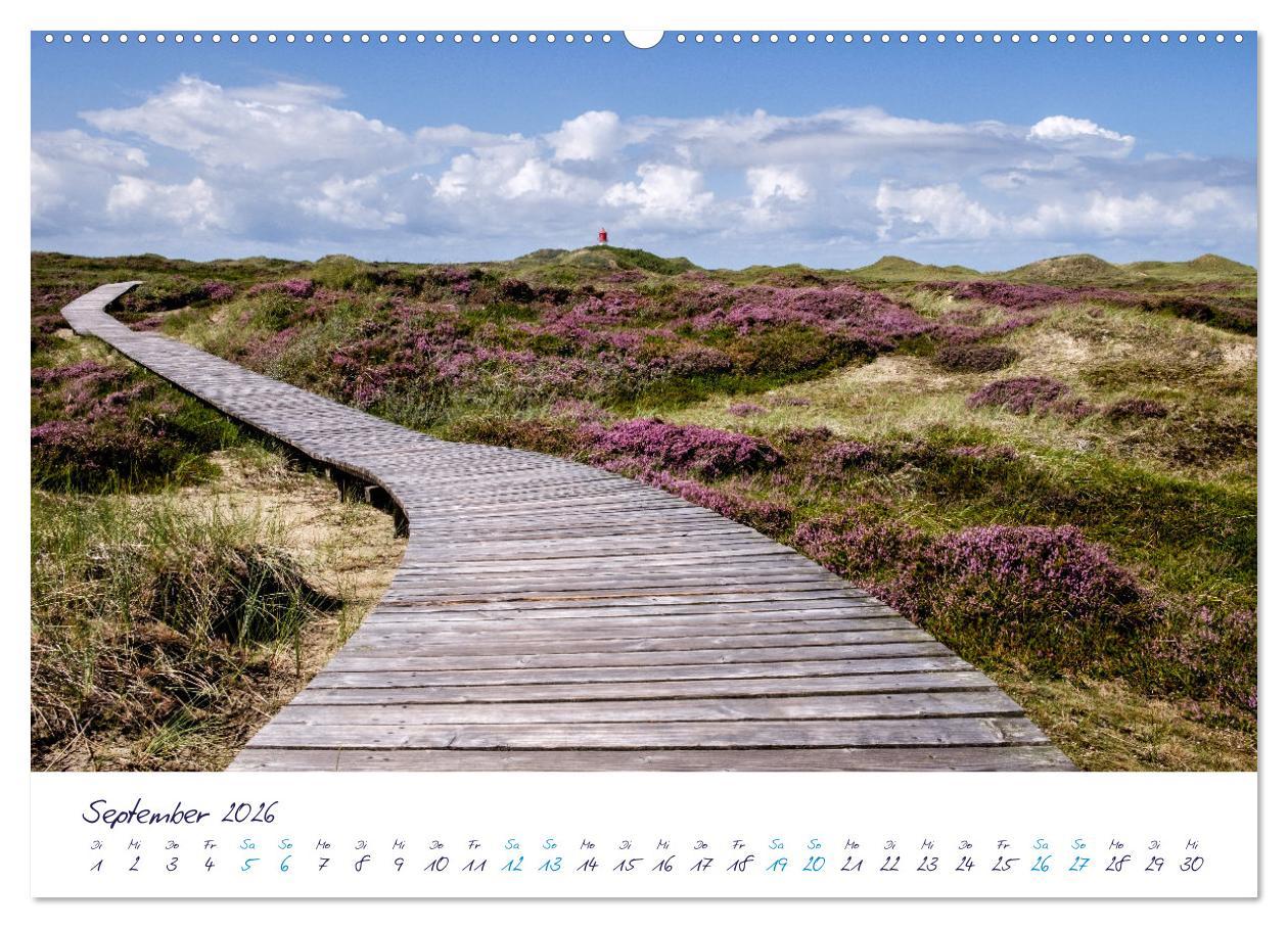 Beispielinhalt (Bild) Nordfriesland - weiter Horizont, faszinierende Natur, idyllische Städte (Wandkalender 2026 DIN A2 quer), CALVENDO Monatskalender
