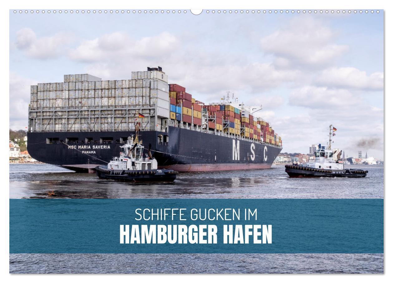 Vorderes Coverbild Schiffe gucken im Hamburger Hafen (Wandkalender 2026 DIN A2 quer), CALVENDO Monatskalender