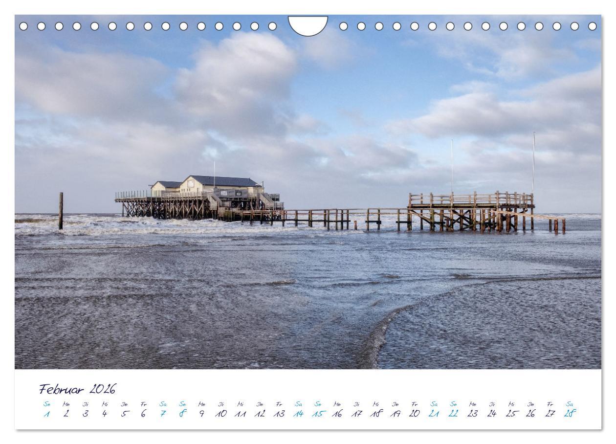 Beispielinhalt (Bild) Nordfriesland - weiter Horizont, faszinierende Natur, idyllische Städte (Wandkalender 2026 DIN A4 quer), CALVENDO Monatskalender