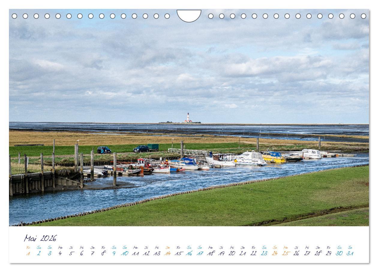 Beispielinhalt (Bild) Nordfriesland - weiter Horizont, faszinierende Natur, idyllische Städte (Wandkalender 2026 DIN A4 quer), CALVENDO Monatskalender