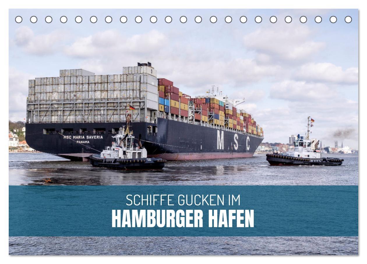 Vorderes Coverbild Schiffe gucken im Hamburger Hafen (Tischkalender 2026 DIN A5 quer), CALVENDO Monatskalender