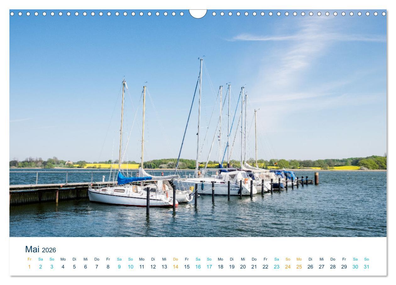 Beispielinhalt (Bild) Die Schlei - Segelrevier und Naherholungsgebiet (Wandkalender 2026 DIN A3 quer), CALVENDO Monatskalender