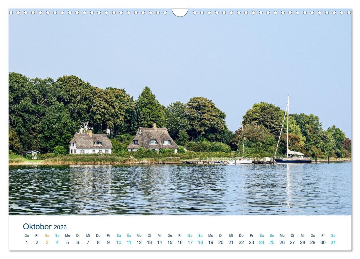 Beispielinhalt (Bild) Die Schlei - Segelrevier und Naherholungsgebiet (Wandkalender 2026 DIN A3 quer), CALVENDO Monatskalender
