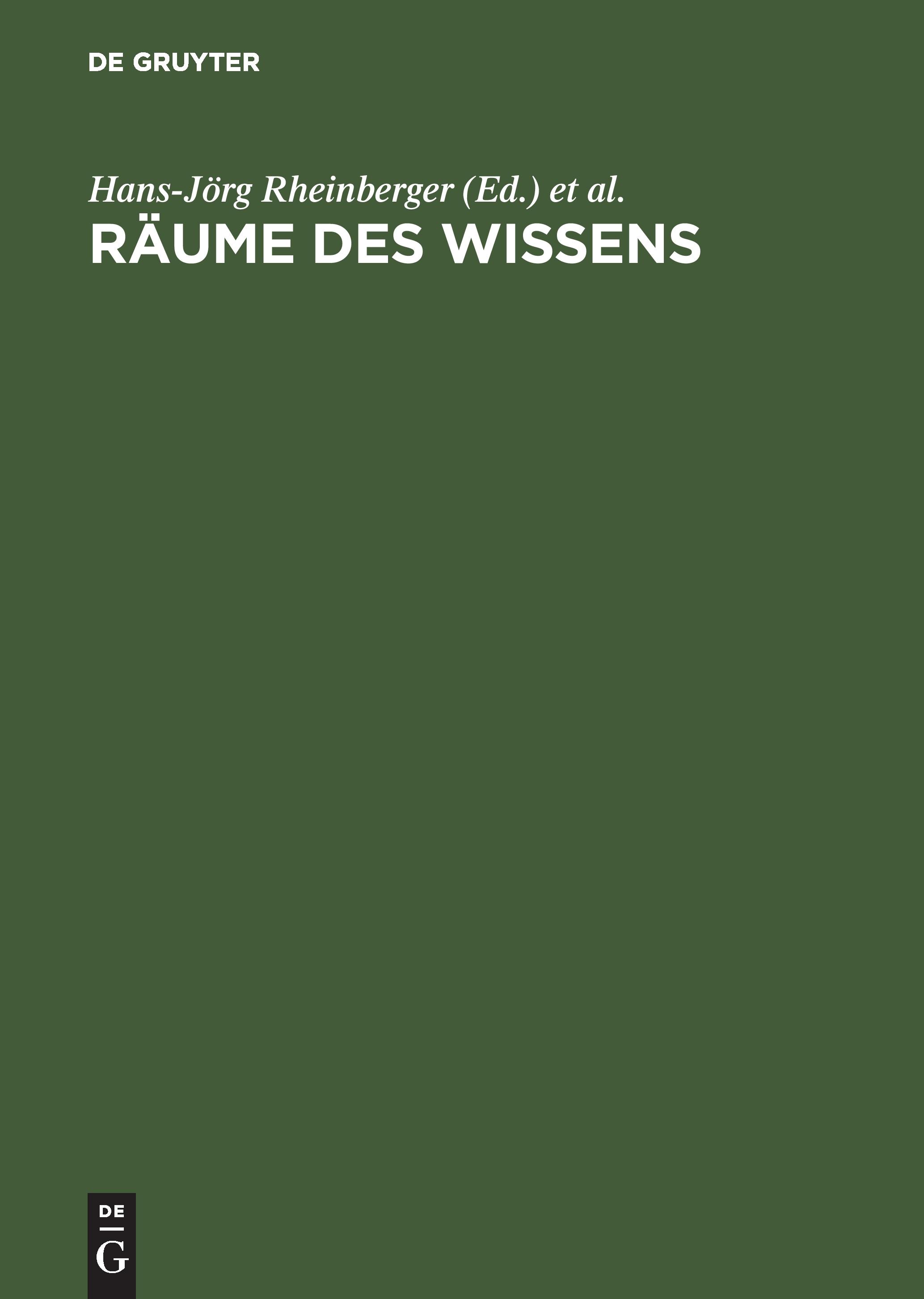 Vorderes Coverbild Räume des Wissens