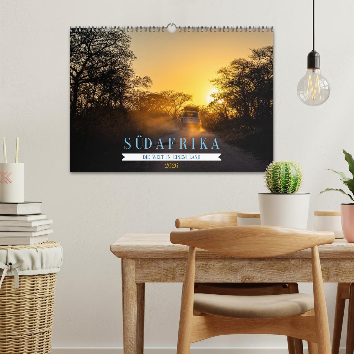 Beispielinhalt (Bild) Südafrika - Die Welt in einem Land (Wandkalender 2026 DIN A3 quer), CALVENDO Monatskalender