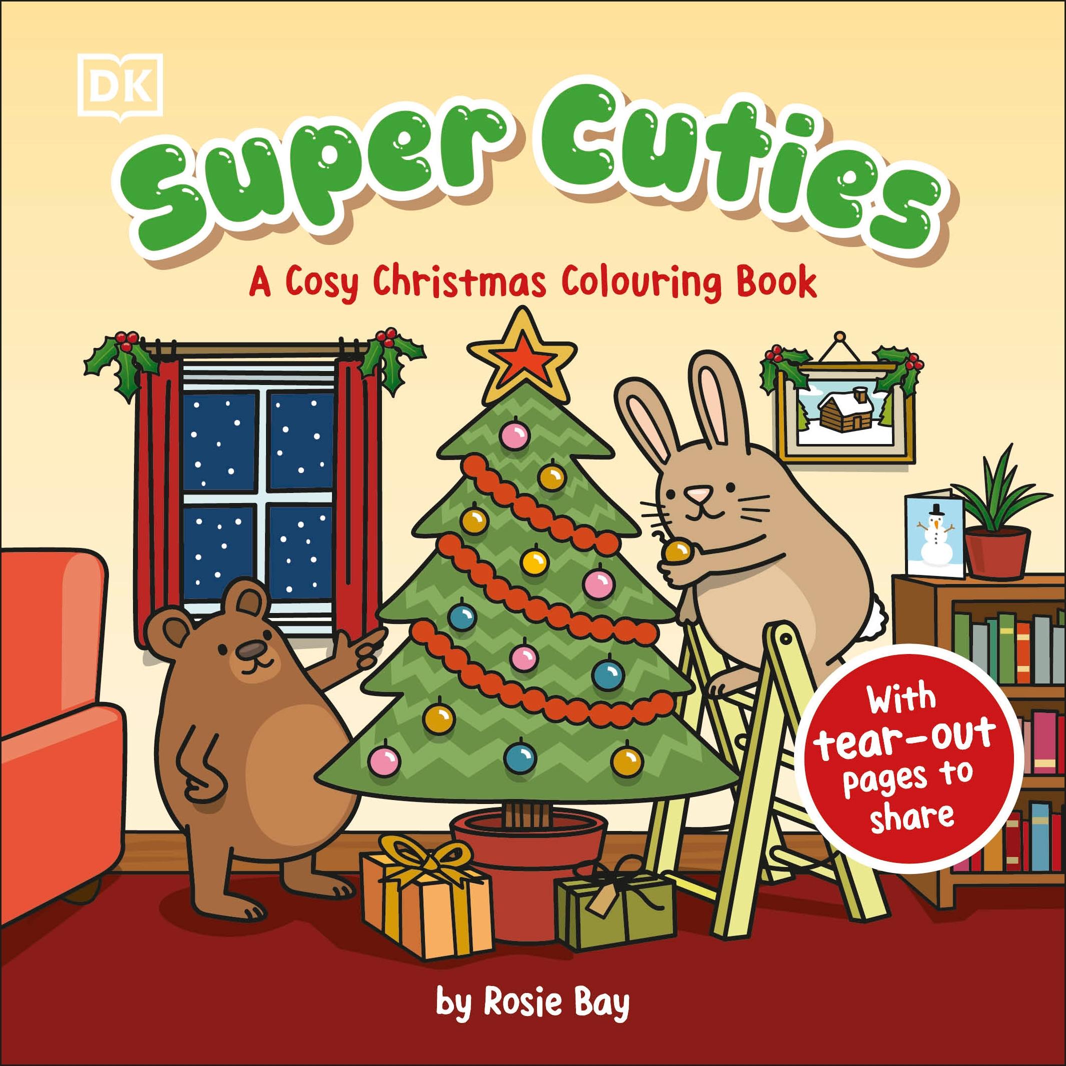 Vorderes Coverbild Super Cuties A Cosy Christmas Colouring Book