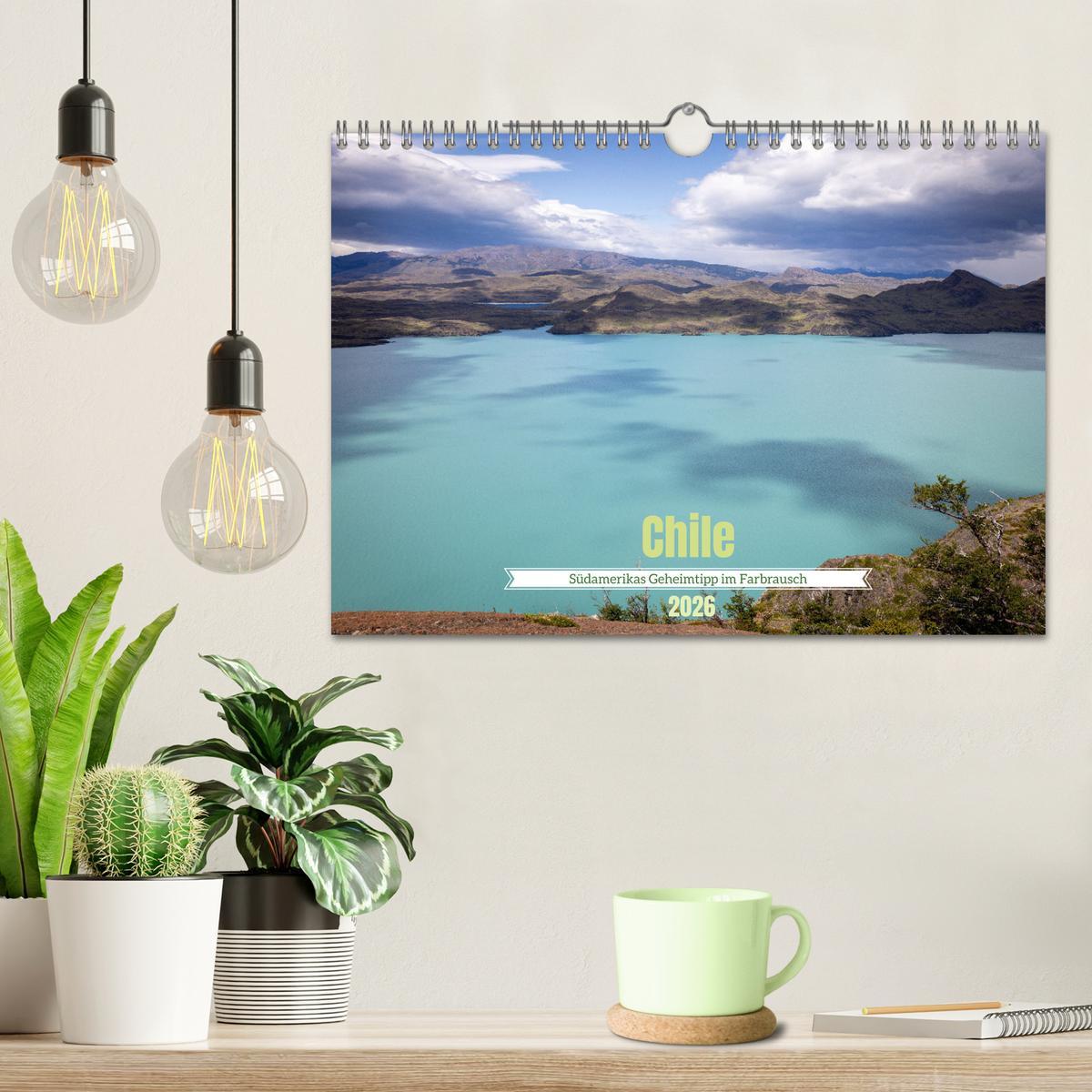 Beispielinhalt (Bild) Chile - Südamerikas Geheimtipp im Farbrausch (Wandkalender 2026 DIN A4 quer), CALVENDO Monatskalender