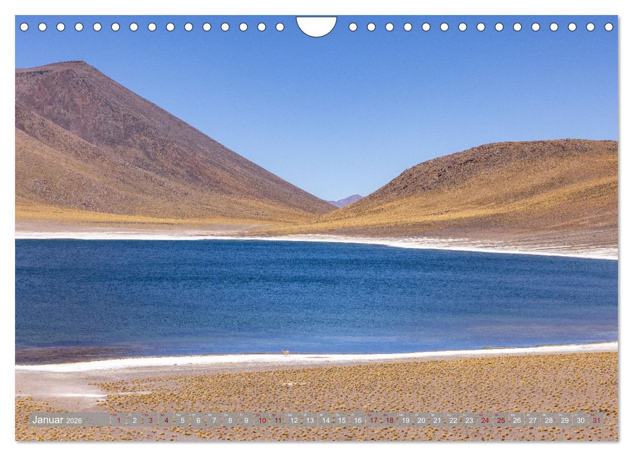Beispielinhalt (Bild) Chile - Südamerikas Geheimtipp im Farbrausch (Wandkalender 2026 DIN A4 quer), CALVENDO Monatskalender