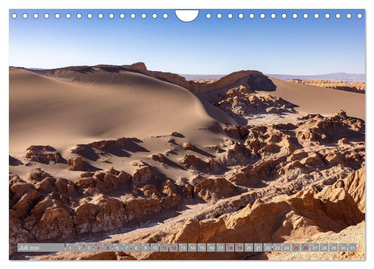 Beispielinhalt (Bild) Chile - Südamerikas Geheimtipp im Farbrausch (Wandkalender 2026 DIN A4 quer), CALVENDO Monatskalender