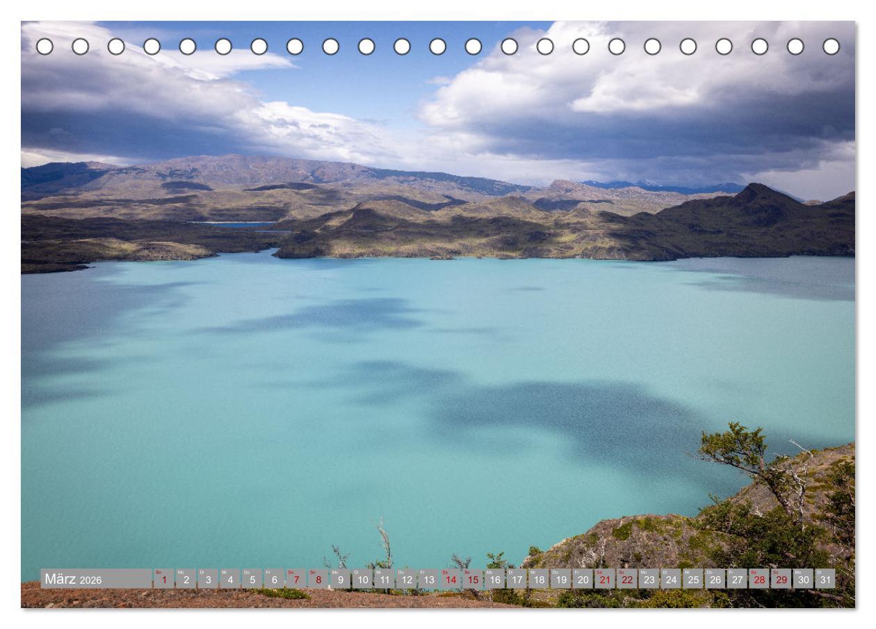 Beispielinhalt (Bild) Chile - Südamerikas Geheimtipp im Farbrausch (Tischkalender 2026 DIN A5 quer), CALVENDO Monatskalender