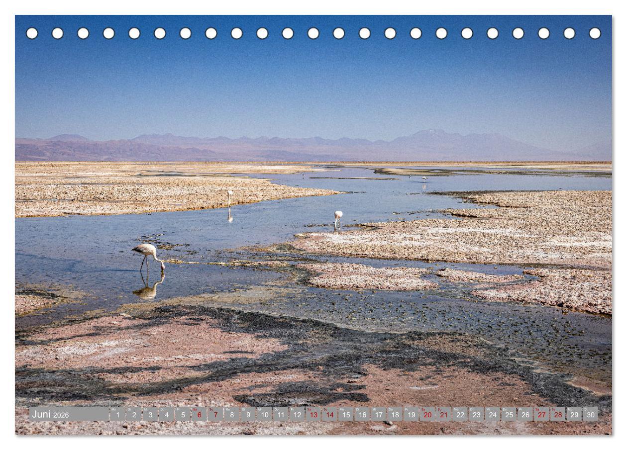 Beispielinhalt (Bild) Chile - Südamerikas Geheimtipp im Farbrausch (Tischkalender 2026 DIN A5 quer), CALVENDO Monatskalender