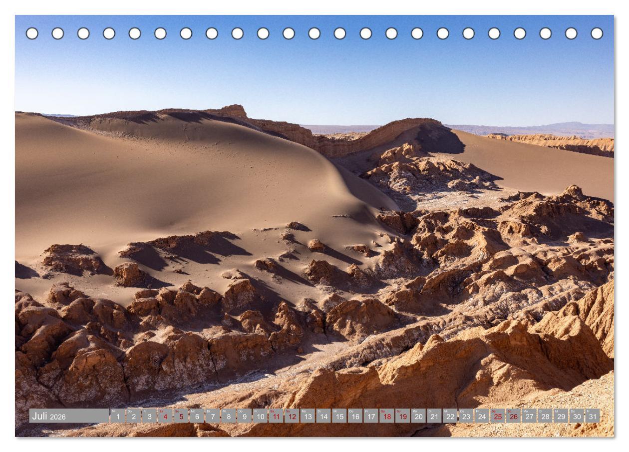 Beispielinhalt (Bild) Chile - Südamerikas Geheimtipp im Farbrausch (Tischkalender 2026 DIN A5 quer), CALVENDO Monatskalender